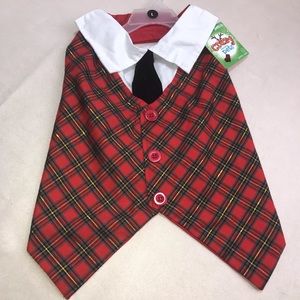 Dog Pet Animal Holiday Christmas Vest Party Plaid